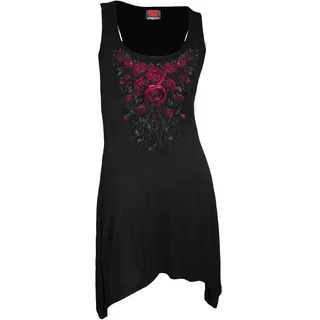 Spiral - Blood Rose - Goth Bottom Camisole Dress Black - M