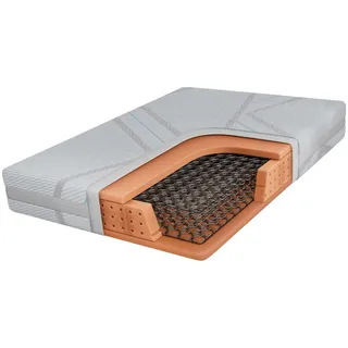 MKS Federkernmatratze Tova - 120/200 - H3 - Lux , Hellgrau , Textil , H3 , Füllung: Schaumstoff , Rechteckig , 120x200 cm , Oeko-Tex® , atmungsaktiv, Bezug abnehmbar/waschbar, wendbar, schadstoffgeprüft , Schlafzimmer, Matratzen