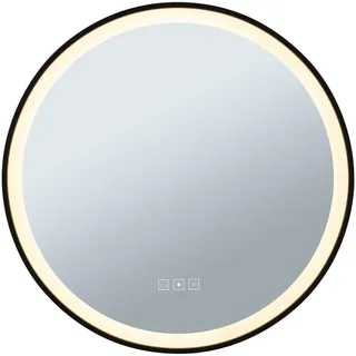 Paulmann 71088 LED Leuchtspiegel Mirra Wandspiegel Ø59cm CCT dim schwarz