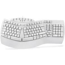 Perixx PERIBOARD-512 Ergonomische Tastatur – Design Suddivisato – Layout Italiano QWERTY – Weiß