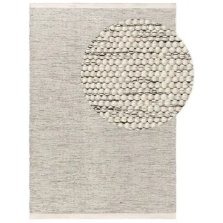 benuta pure Wollteppich Rocco Beige/Schwarz 120x170 cm - Naturfaserteppich aus Wolle