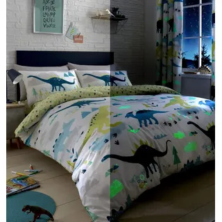 Bedlam Dino-Bettwäsche-Set Mehrfarbig 135 x 200 cm + 80 x 80 cm
