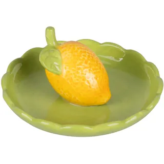 Villa d'Este Home Tivoli 2021 Obst-Life-Dekoteller aus Keramik, rund, 11,2 cm