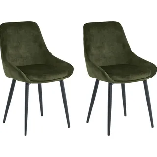 SIT Möbel Polsterstuhl Polyester grün 2er Set