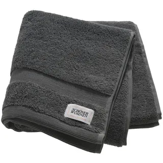 Schöner Wohnen Handtuch , Anthrazit , Textil , Uni , 50x100 cm , Oeko-Tex® Standard 100 , saugfähig, Aufhängeschlaufe, durchgefärbt, angenehm weich, hochwertige Qualität, schnelltrocknend , Heimtextilien, Badtextilien, Handtücher
