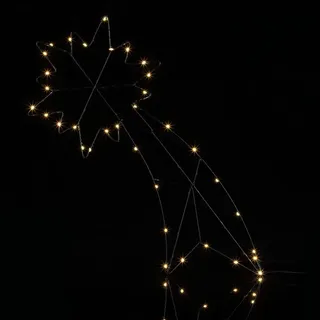 CASARIA® LED Weihnachtsstern Beleuchtet Innen & Außen Batterie Hängend Timer Sternschnuppe Weihnachten Fensterdeko Deko Weihnachtsbeleuchtung Dekostern - Schwarz