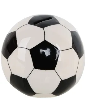 Logbuch-Verlag Fußball Spardose Ball Sparbüchse aus Keramik Geschenkidee Geburtstag für Fußballer 13 cm