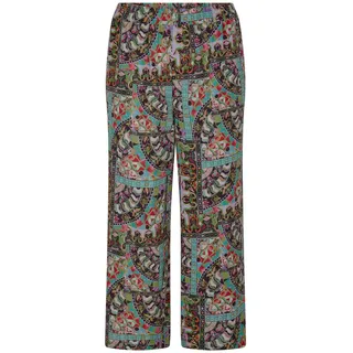 GOLDNER Schlupfhose "Kurzgröße Jerseyhose mit Patchwork-Druck" setliche Eingriffstaschen, bunt, gemustert