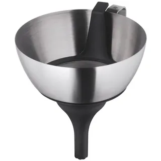 WMF Gourmet 3in1 Edelstahl Trichter 18 cm, abnehmbaren Reduziertrichter & Sieb, Cromargan Edelstahl mattiert, Kunststoff, spülmaschinengeeignet