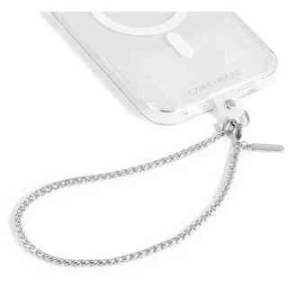 Case-Mate Handy-Anhänger mit silberfarbener Kette, abnehmbares Anti-Diebstahl-Handyband, freihändiges iPhone-Handgelenkband für Damen, Handy-Armband für Apple, Samsung, Google Pixel und mehr,