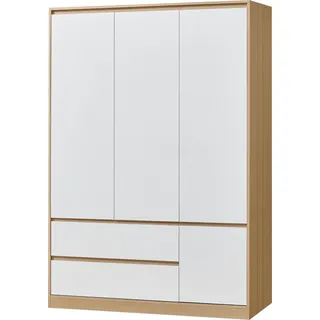 [en.casa] Kleiderschrank Bastheim 176x120x52 cm 6 Fächer