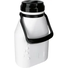 Metrox 2-Liter-Kunststoff-Milchkanne mit dichtem Schraubverschluss - Auslaufsichere und hochwertige, Milchkanne, Weiss