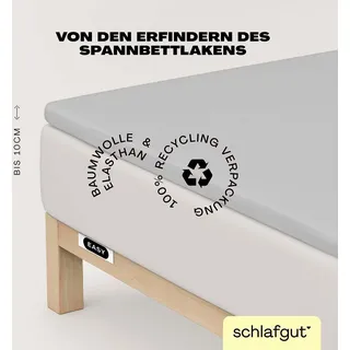 schlafgut Spannbettlaken Jersey-Elasthan 180 x 200 - 200 x 220 cm grau