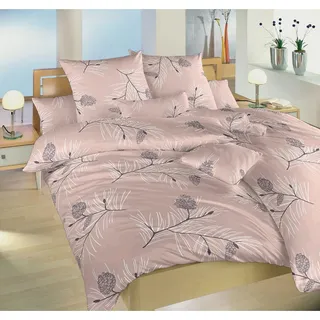 Leinen Baumwolle Nadeln violett 140x200, 70x90 cm - Violett, Lila, Grau