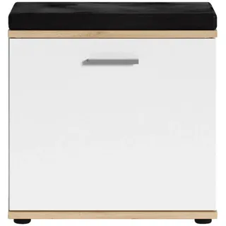 byLIVING Schuhbank 49 x 49 x 30 cm schwarz / Eiche Artisan