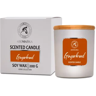 Duftkerze Lebkuchen 200 g - Aroma Kerze - Aromatherapie - Kerze aus Sojawachs - Duftkerze für Hause - Kerzen für Raumduft mit Lebkuchen - Duftkerze im Glas - Idee für Muttertag - Geburtstag