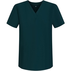 MISEMIYA - Medizinische Uniformen Unisex Top Krankenschwester Krankenhaus Berufskleidung BZ-6801 - Large, Grün 68