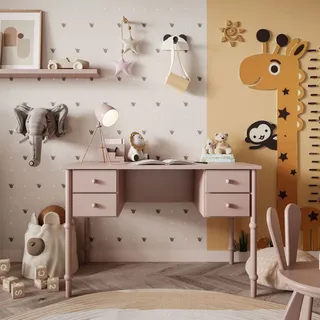 Kinderschreibtisch BABUSHKA, rosa - Rosa