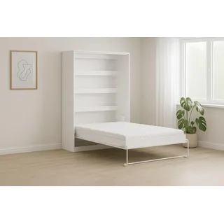 Kaiser Möbel Schrankbett Perfekt 140x200 ein vertikales, das Design und Funktionalität vereint Weiß - Weiß