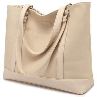 Barsine Damen Laptoptasche Laptop-Tragetasche, Khaki