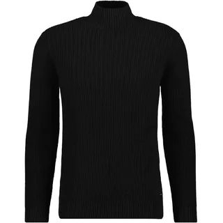 Rundhalspullover RAGMAN, Herren, Gr. 56, schwarz, Strick, 95% Baumwolle 5% Kaschmir, ohne Ausschnitt, Pullover Rundhalspullover