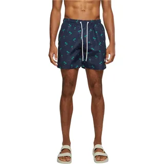 Urban Classics Herren Swim Shorts – Schnelltrocknende Badehose mit Innenslip und Taschen für Strand Pool Urlaub und sportliche Aktivitäten,Island AOP,3XL