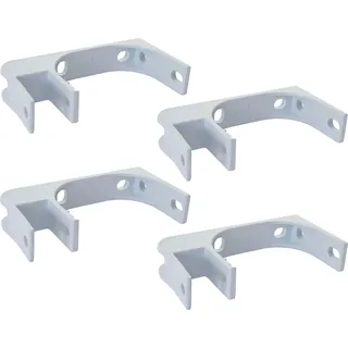 4er-Set Deckenhalterung für Markise T792, Wandhalterung Deckenmontage Adapter - Weiß