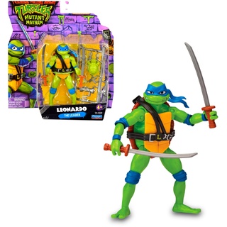 GIOCHI PREZIOSI - Leonardo Ninja-Turtles Mutante, Leonardo in der Version Actionfigur, beweglich, 12 cm, Figur mit Kampfwaffen, für Kinder ab 4 Jahren