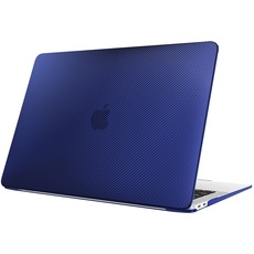 Fintie Hülle kompatibel mit MacBook Air 13 (2018-2020 Version) A2337(M1)/A2179/A1932, Ultradünne Hartschale Schutzhülle Snap Case, Marineblau(Welligkeit)