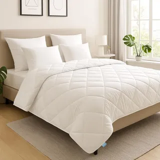 tb furniture gmbh Ultra leichte Bettdecke | 140 x 200 cm | sehr dünne Sommerdecke | XDREAM Pure - Weiß