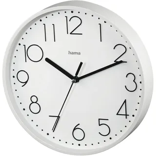 Hama Wanduhr OF-220 22cm geräuscharm, weiß          PG220 - Weiß