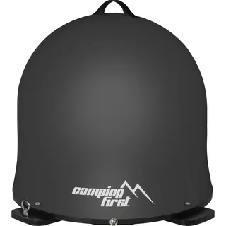 Camping First Satmex Dome – Vollautomatische Sat-Antenne (Für den mobilen Einsatz, selbstständige Ausrichtung auf Astra 19,2° Ost, robuste Kuppel, Keine Separate Stromversorgung nötig) – Anthrazit