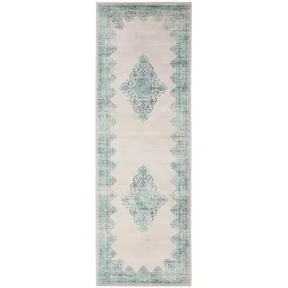 benuta Pop Läufer Laury Türkis 80x240 cm , Textil , Orientalisch , Rechteckig , 80x240 cm , Oeko-Tex® Standard 100 , waschbar , Teppiche und Böden, Teppiche, Teppichläufer, Läufer