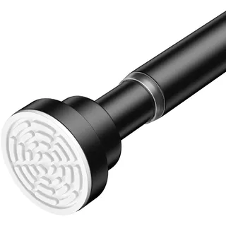 AIZESI Duschstange Gardinenstange ohne Bohren 71-120CM,Teleskopstange Klemmstange Duschvorhangstange Geeignet für Badezimmer, Fenster, Kleiderschrank,1 Stück Schwarz (Durchmesser 22mm) Shower Rod