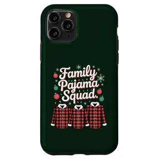 Hülle für iPhone 11 Pro Familien-Pyjama Squad Weihnachten passend