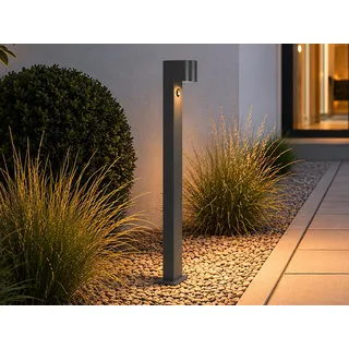 Garten Pollerleuchte Anthrazit mit Bewegungsmelder Höhe 100cm mit GU10 LED