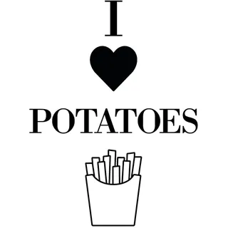 queence Wanddekoobjekt »I LOVE POTATOES«, Stahlschild, Blechschild, Spruch, Witzig, Wanddeko, retro, 20x30cm, schwarz