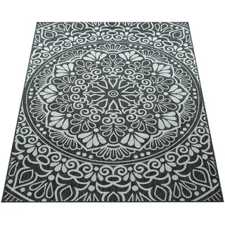 Paco Home Läufer »Coco 205« rechteckig 4 mm Höhe Teppich-Läufer, Flachgewebe, Paisley Muster Ornamente, Grösse:80x200 cm, - schwarz