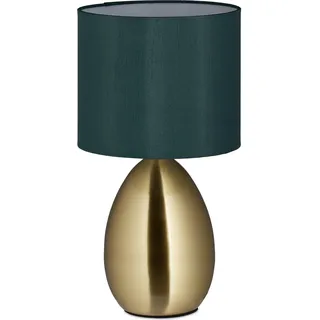 Relaxdays Nachttischlampe Gold 3 St.