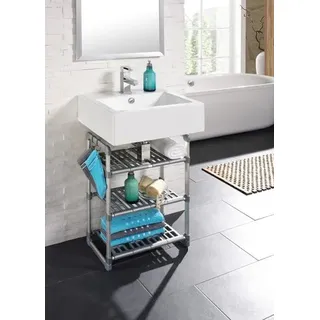RUCO Standregal 48 x 28 x 65 cm Silber