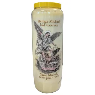 San Michele Gebetskerze im Glas Novena 18 x 7 cm 100% pflanzlich Brenndauer 9 Tage - 216 Stunden