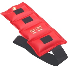 CanDo Gewichtsmanschette, Hand- und Fußgelenkgewichte, 3,6 kg, rot