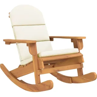 vidaXL Adirondack-Schaukelstuhl mit Kissen Massivholz Akazie - Braun