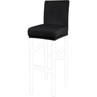 PiccoCasa Barhocker-Bezüge mit elastischer Unterseite, dehnbar und abnehmbar, Esszimmerstuhlhussen für Kneipentheke – Elastan-Höhe, Seitenstuhlhussen, Schonbezüge, Schwarz, 1 Stück