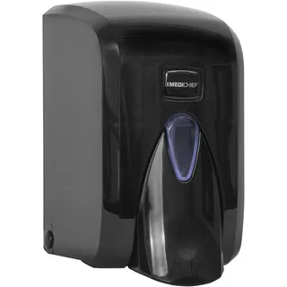 Medichief Seifenspender zur Wandmontage, 500 ml, manuelle Handbedienung, schwarzer Seifenspender, geeignet für Desinfektionsmittel, Seife, Shampoo und Spülung.