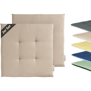 Tom Tailor Outdoor Sitzkissen Dove Chairpad , Beige , Textil , 40x2x40 cm , Oeko-Tex® Standard 100 , Heimtextilien, Wohntextilien, Sitzkissen