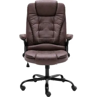 vidaXL Bürostuhl Dunkelbraun Kunstleder