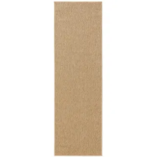 benuta Outdoorläufer Iowa Beige 80x250 cm , Kunststoff , Rechteckig , 80x250 cm , wasserabweisend , Teppiche und Böden, Teppiche, Outdoorteppiche