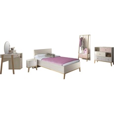 Bild von Jugendzimmer-Set »Alika«, Schlafzimmermöbel-Sets Gr. Liegefläche: 120/200 cm, braun (kastanie nachbildung gebleicht) Baby Komplett-Kinderzimmer