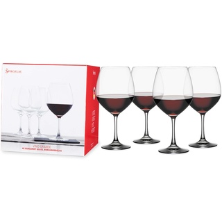 Spiegelau 4-teiliges Burgunderglas Set, Weingläser, Kristallglas, 710 ml, Vino Grande, 4510270, 25 oz